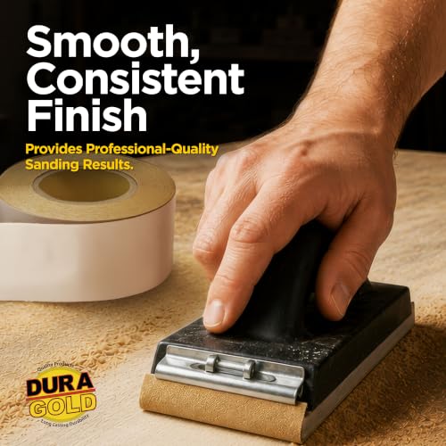 Dura-Gold Gold PSA Longboard Sandpaper, 240 Grit, 20 Yard Roll, 2-3/4" Wide - size: 240-Grit