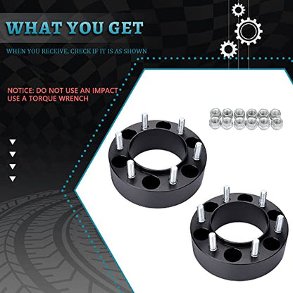 IRONTEK 6x5.5 Wheel Spacers 2inch, 106mm Fit for Toyota,for Lexus, M12x1.5 - color: 6x139.7mm-2PCS