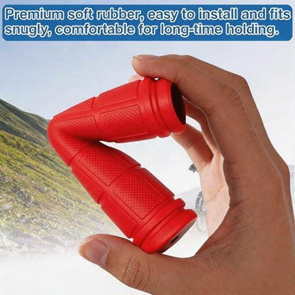 4 Pairs Bicycle Handle Bar Grips Mushroom Grips for BMX/MTB/Road Mountain Bikes - color: red