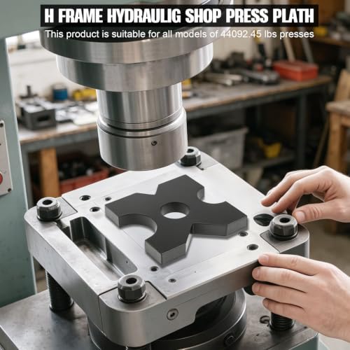7.09 * 7.09 * 0.63 in H-shape Hydraulic Shop Press Plates, 20T Load-bearing