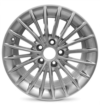 New OEM Replacement Wheel for 2012-2018 BMW 320i 17x7.5 inch Aluminum Rim Painted Silver Fit 235/65R17