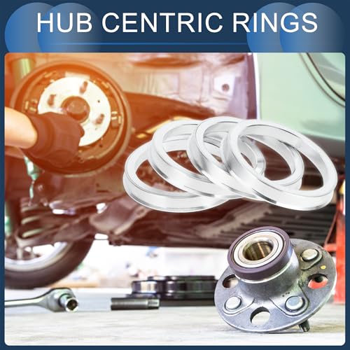 Hub Centric Rings, 60.1mm ID to 72.6mm OD Vehicle Wheel Hubrings Aluminum Alloy, 4 Pcs - size: 60.1mm to 72.6mm