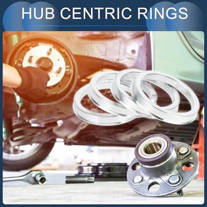 Hub Centric Rings, 60.1mm ID to 72.6mm OD Vehicle Wheel Hubrings Aluminum Alloy, 4 Pcs - size: 60.1mm to 72.6mm