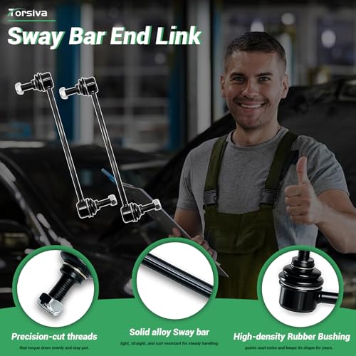 2PCS Front Stabilizer Sway Bar End Links Fit for Compatible with Dodge 2009 2010 2011 2012 2013 2014 2015 2016 2017 2018 2019 2020 Journey K750382 - size: K750382 X2