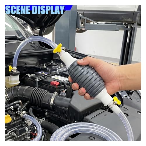 Car Multifunctional Liquid Siphon Pump, Portable Manual Fuel Transfer Hose with Clips, Universal Auto Fluid Extractor for Oil, Water, Diesel, Gasoline (1M-3.28FT) - size: 1M-3.28FT