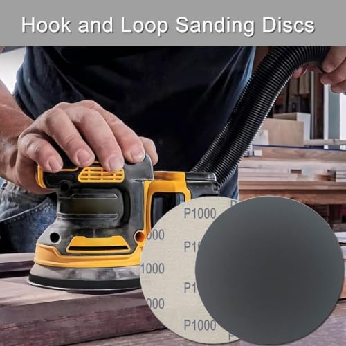 6 Inch 50 Pcs Wet Dry Sanding Discs Hook and Loop 1000-5000 Mixed Grits - style: Grit 1000 1500 2000 3000 5000