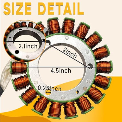 Chikia Hisun 500 Stator Coil Magneto Generator Compatible with Hisun UTV ATV 500 700,Massimo MSU 500 700,AXIS 500 700,Coleman/UT500 700,Cub Cadet,Bennche(18 Poles/Coils)