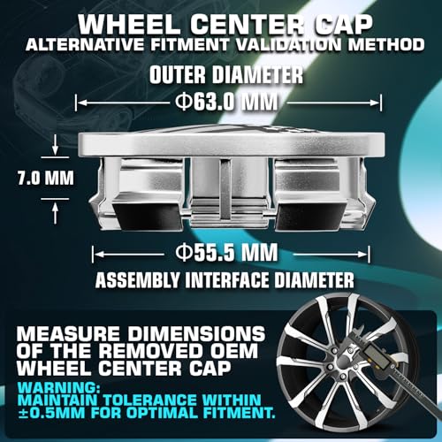 63MM 2.5 Inch Wheel Center Caps for Dodge Ram 6KF18TRMAA Rim Wheel Center Hub Caps, Pack of 4 Chrome with American Flag - color: Chrome with American Flag, size: Outer 63.0MM , Inner 55.5MM