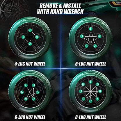 9/16-18 Spline Lug Nut 32pcs for Dodge 2500 3500 8 Lug, 9/16 x18 Closed End Lug Nut with 1 Socket Key for 1994-2011 Ram 2500 3500, 2002-2010 Ram 1500 Aftermarket Wheel - size: M14 x 1.4, style: 32 PCS