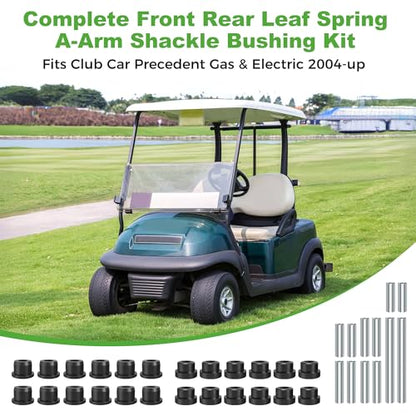 10L0L Complete Golf Cart Bushing Sleeve kit for Club Car Precedent 2004-up Golf Cart, Replace OEM 102506601 102506301 102506401 102287401 102288101 102287601 102287701 - style: Front and Rear