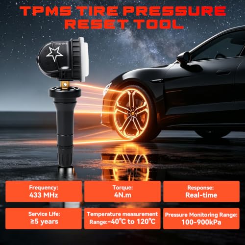 TPMS Sensors, 4PCS GM 433MHz Tire Pressure Sensors with 50448 Relearn Tool - size: 13598773