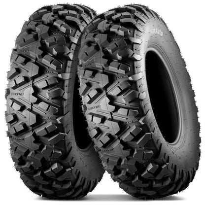 MaxAuto Set of 2 AT25x8-12 ATV UTV Mud Sand Tires,25x8x12 All-Terrain Off-Road Front Tires,6 PR, Tubeless - size: 25x8-12 Front