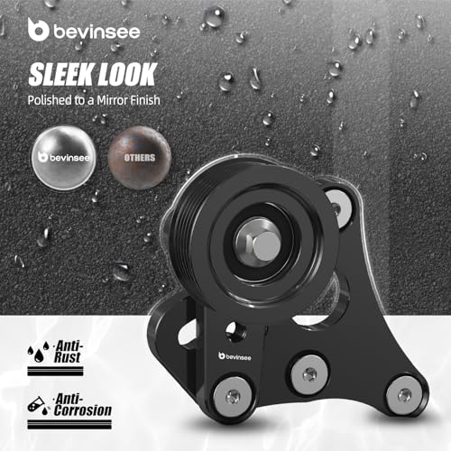 Bevinsee LS Truck Manual Belt Tensioner with Pulley for LSX 4.8L 5.3L