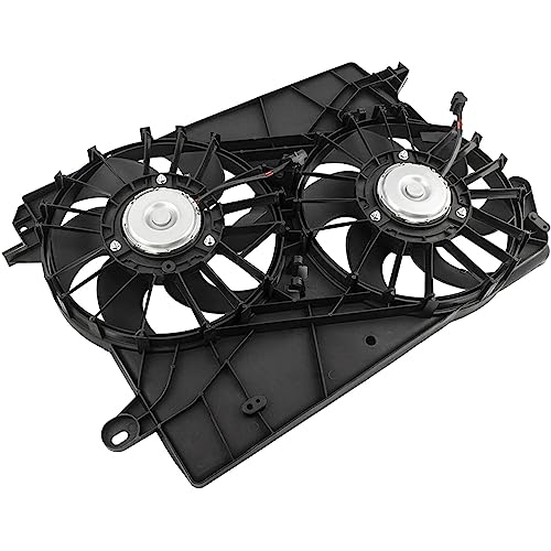 620-039 5137714AA Engine Radiator Dual Cooling Fan for Dodge Chrysler 300 Challenger Charger Base Magnum SRT8 SXT LX Signature 2005-2006 2007 2008 2009 2010 5137713AA 5174358AA CH3115132