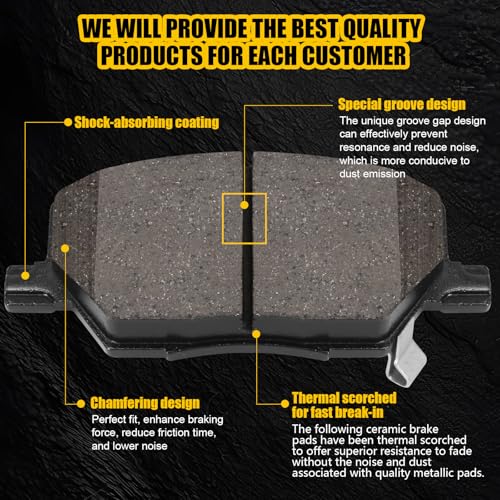 D1811 Front Ceramic Brake Pads Kit Fit For Jeep Renegade 2015-2021, For Jeep Compass 2017-2022, For Fiat 500X 2016-2021 - style: HZ1811
