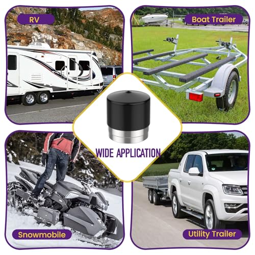 4 Pack 1.98" Trailer Bearing Protectors with Dust Cap & Rubber Covers - size: 4 Pack - 1.98 Inch