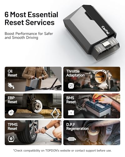 TOPDON Carpal Bluetooth Car Code Reader, All System Scanner, iOS & Android