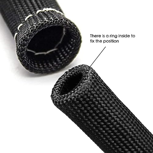 Black Spark Plug Wire Heat Shield Spark Plug Wire Heat Shield Sleeve Spark Plug Boot Protector Boots Wrap for SBC BBC 350 454 8PCS Plug Wire Covers - 2500F High Temp Protection - color: Black