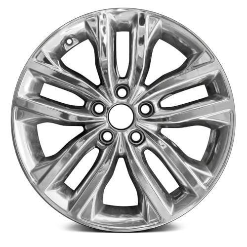 Part Synergy Replacement for Double 5-Spoke Bright PVD 18x7.5 Alloy Factory Wheel - Reman for Kia Optima 2014-2015 Aluminum PVD Bright - OE Replacement