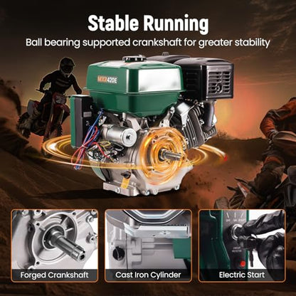 maXpeedingrods 15HP 420cc Gas Engine, Electric Start 4 Stroke OHV,EPA - style: 420cc+Electric Start
