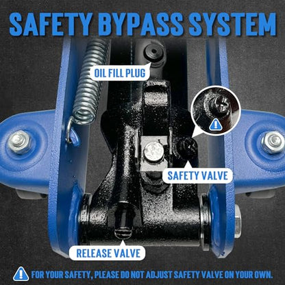 TONDA 2.5 Ton Low Profile Floor Jack, 5,000 Lb Hydraulic Car Jack - color: BLUE