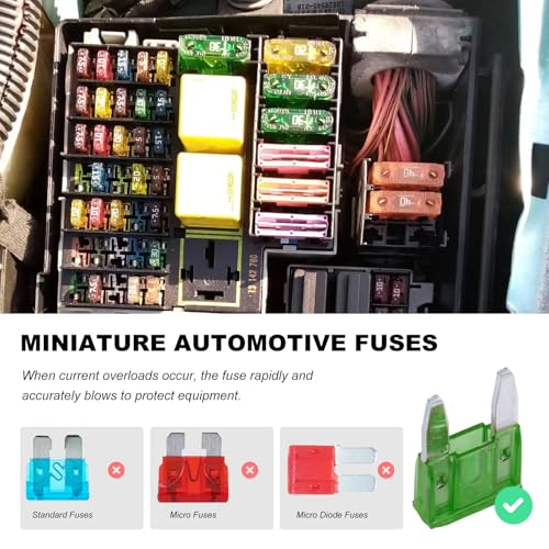 25 PCS 30 Amp Mini Car Fuses, 30A Automotive Blade Fuse Replacement, Auto Fuse Kit for Car RV Truck Motorcycle SUV Boat - color: 30A