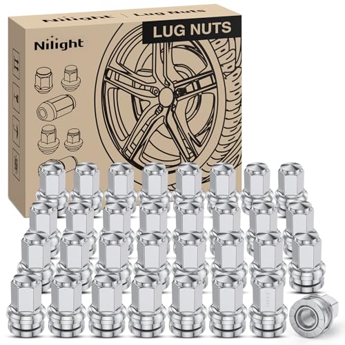 Nilight 32PCS M14x1.5 Lug Nuts Compatible with 2017-2025 Ford F250/F350 - color: Silver, size: 32PCS F250/F350 2017-2025