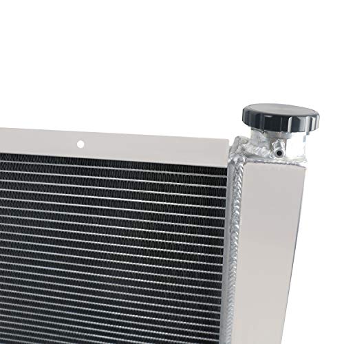 ECMRAD 4 Row Core Universal Aluminum Racing Radiator Double Pass 31" x19" Compatible for Ford Mopar Style