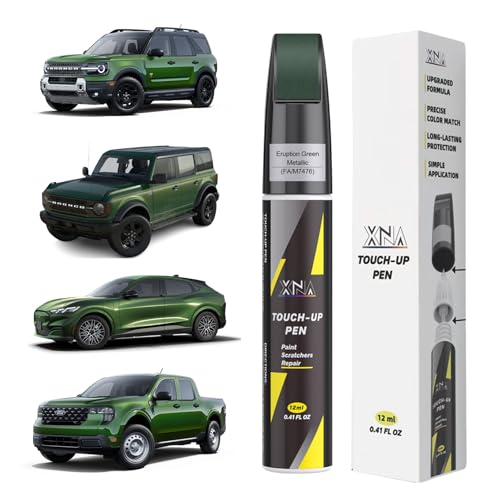 XNA Eruption Green Metallic(FA/M7476) for Ford Touch Up Paint - color: Eruption Green Metallic(FA/M7476) for 2025 Bronco Sport/2024 Bronco Sport/2025 Bronco/2024 Bronco/2025 Mustang Ma-ch-E/2024 Mustang Ma-ch-E/2025 Maverick/2025 Ranger