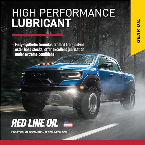 Red Line 57915 75W140 GL-5 Synthetic Gear Oil for Hypoid Limited Slip Differentials - 1 Gallon (4 Pack)