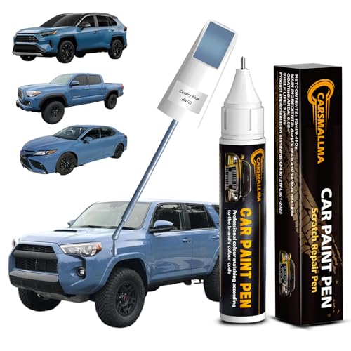 Car Touch Up Paint(8W2 Cavalry Blue) for Toyota, Color Accurate Car Scratch Repair Remover Pen,Automotive Paint Quick & Easy to fix vehicle Chips and Nicks Scuff - color: 8W2 Cavalry Blue for FJ Cruiser/4Runner/Tacoma/Tundra/Camry/RAV4/Yaris, style: Toyot