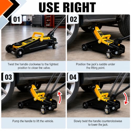 2 Ton Hydraulic Floor Jack - size: 2T