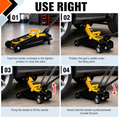 2 Ton Hydraulic Floor Jack - size: 2T