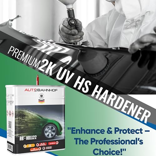 AB-CC2222 Slow Kit – High Solids Clear Coat with UV 2K Hardener Slow | Enhanced Flow & Gloss | Perfect for Warm Climates (25–35°C) | Automotive Topcoat Kit with Strong Durability - color: Clear Coat Premium & Hardener Slow (Kit)