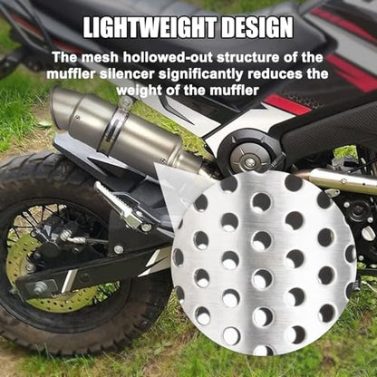 PSLER 51MM Motorcycle Exhaust Muffler Universal Silencer Removable