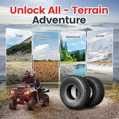 PROPARTS ATV UTV Tires 20x7-8 20x7x8 All-Terrain Trail, Mud, and Sand, 4-Ply, Set of 2, Tubeless - size: 20x7-8