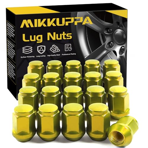 MIKKUPPA M12x1.5 Lug Nuts, Gold 20PCS Closed End Tires Nuts 19mm Hex - color: Gold, size: M12x1.5
