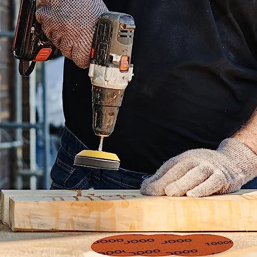 130pcs Sandpapers 3Inch Grit 60-10000 Wet Dry Sander Sheets w 1/8"&1/4" Shank Backer Plate, M10 Backing Pad, Interface Pad Grinding Abrasive Sponge Sanding Disc for Wood Car Polishing Headlight Cleane