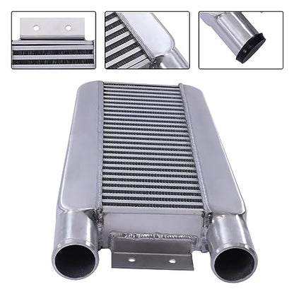 Universal Intercooler Aluminum Intercooler Front Mount 2.5" Inlet & Outlet Direct Replacement for Universal Car Silver (24x11x3" 2.5") - size: 24x11x3" 2.5"