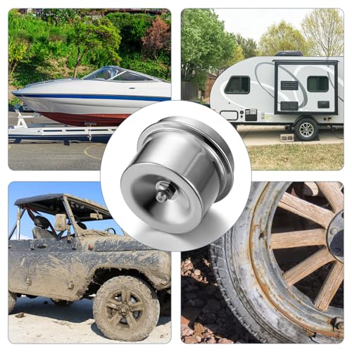 Morningro 2 Pcs 1.98'' Axle Grease Cap Boat Trailer Hub Dust Fitting Cap