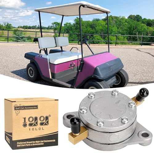 10L0L Fuel Pump for EZGO Marathon 2-Cycle Gas Golf Cart 1982-1988 & EZGO 1989-1990.5, Replacement for OEM 24233G1, Fuel Pump for 2-Cycle Engines