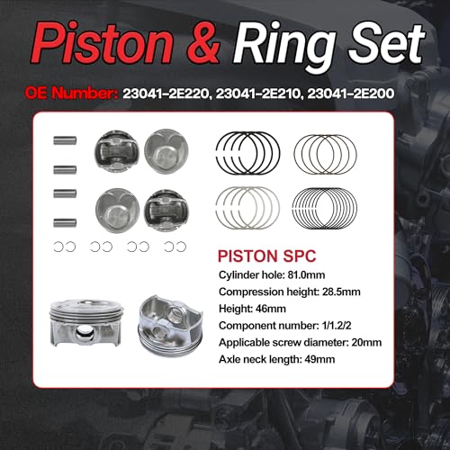 G4NC 2.0 Crankshaft with Connecting Rods & Piston Set 2012-2019 - color: QD-Cra-G4NC-001