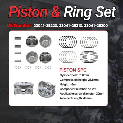 G4NC 2.0 Crankshaft with Connecting Rods & Piston Set 2012-2019 - color: QD-Cra-G4NC-001
