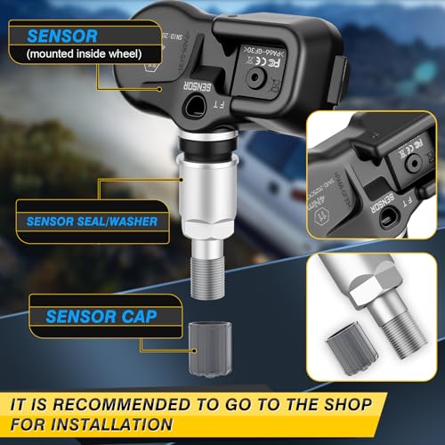 Pre-Programmed TPMS Sensors Fit for Toyota Lexus Subaru,315MHz and 433MHz - size: 42607-06011