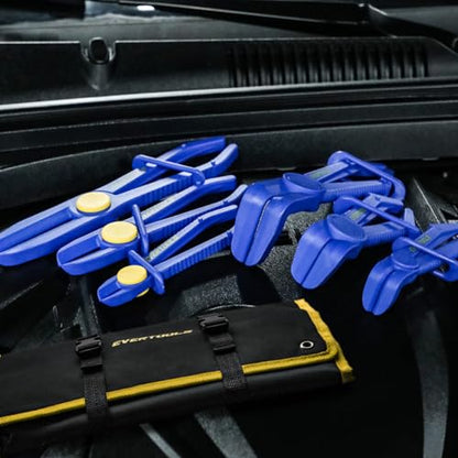 6pcs Hose Clamp Pliers Set, Radiator Fuel Line Clamp Tool, Straight & 90° Angled Pinch Off Pliers Set for Flexible Brake, Fuel, Coolant and Radiator Hoses - style: 90°