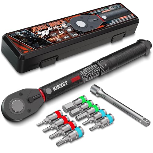 1/4" Drive Torque Wrench 20-260In.-Lb./2.96-29.4Nm, Two-way Adjustable 72-tooth Click Torque Wrench, Dual Scale, ±3% Accuracy Wrench, Suitable for Maintenance Bicycles, Cars and Trucks - size: 1/4"