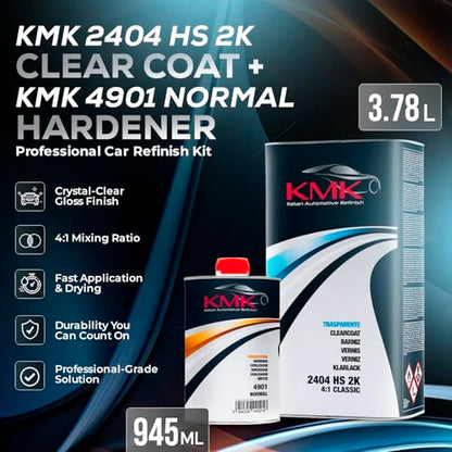 KMK 2404 HS 2K Clearcoat 4:1 and 4901 Normal Hardener Kit