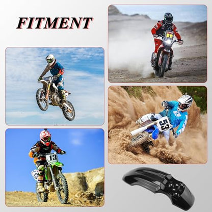 Plastic Front Wheel Mud Guard Motorcycle Fender Protector Black - color: Black