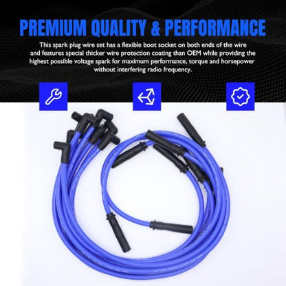 9 PCS Spark Plug Wires Set 10.5mm Electronic Ignition Cables - style: 10.5mm