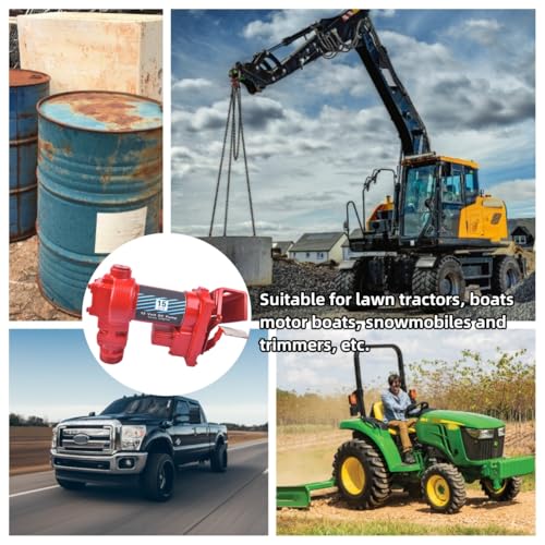 15GPM 12 Volt Fuel Transfer Pump DC Transfer Pump Cast Iron Heavy Duty Transfer Pump for Gasoline Diesel Kerosene Ethanol Methanol Blends Biodiesel Vahaha - color: 15GPM Red